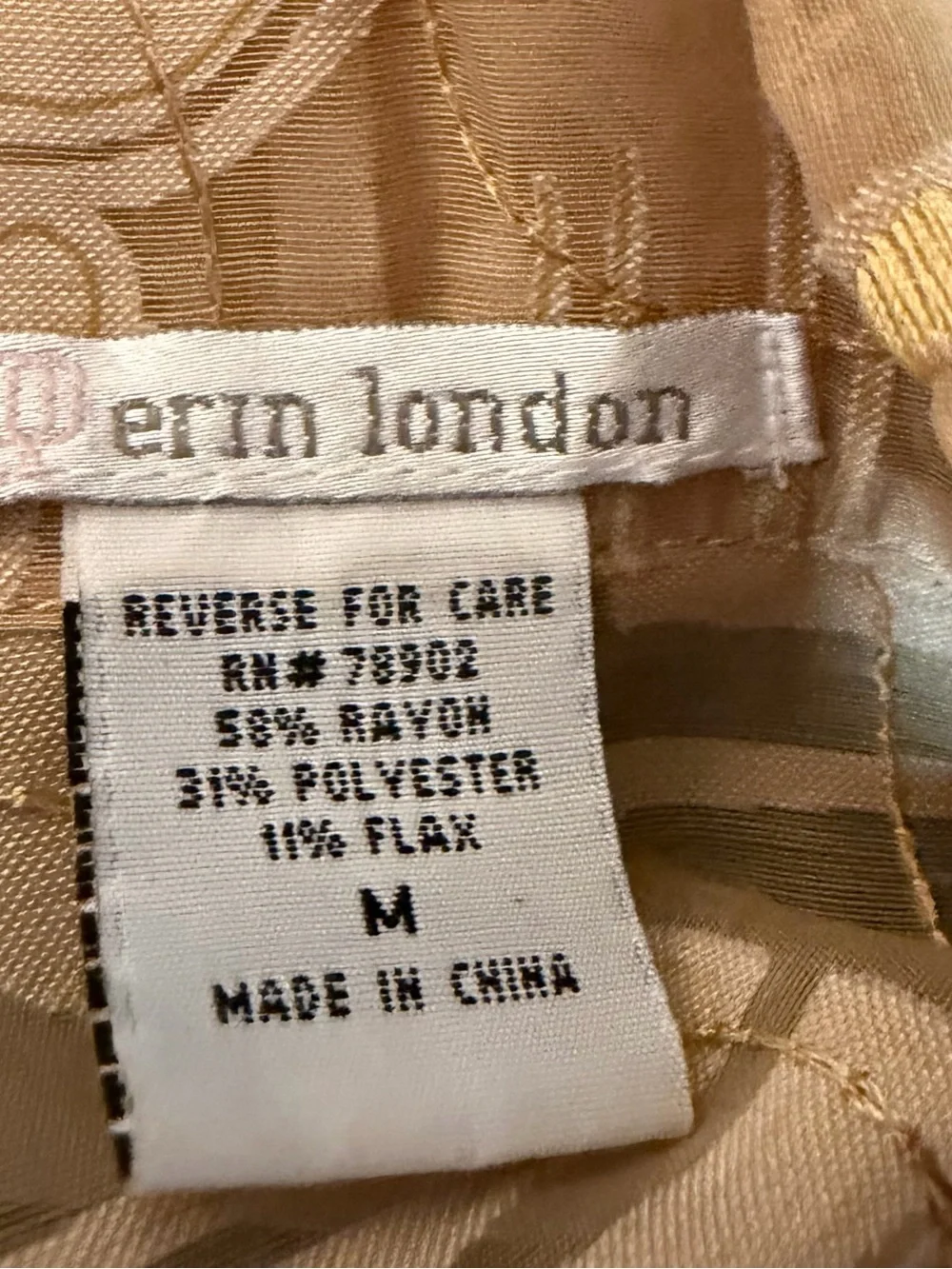 erin london Beige Patterned Long-Sleeve Button-Down Shirt - Picture 2 of 2